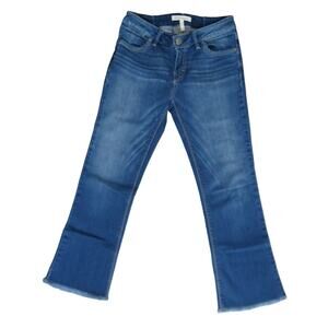 BCBG Avalon Bootcut Jeans Mid-Rise Ankle Crop Medium Wash Denim Pants Blue Sz 25